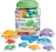 Learning Resources Number Turtles Set, Fine Motor Tools for Toddlers, Counting, Color & Sorting Toy, 15 Pieces, Ages 2+