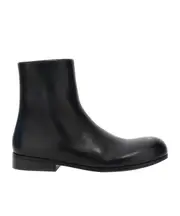 calf leather ankle boots 42 Black