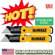 Dewalt Atomic Compact Series Push and Flip Folding Utility Knife, 2-PACK