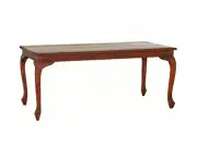 Queen Ann Solid Mahogany Timber 180cm Dining Table - Mahogany