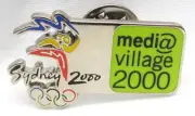 MEDIA VILLAGE SILVER & GREEN SYDNEY OLYMPIC GAMES 2000 PIN BADGE COLLECT #316