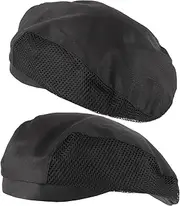 [CATIEBYE] Beret Hat Women Man Chef Hat Kitchen Work Hat Soft Fabric Comfortable One Size Fits Adults Black