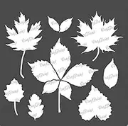 CrafTreat Leaves Stencils for Painting on Wood, Journal, Furniture, Wall Art and Home Decor - Autumn Leaves - 6X6 Inches - Leaf Painting Stencils - Fall Leaf Stencils for Painting Walls and Furniture