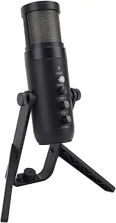 USB Condenser Mic for Gaming and Streaming - RGB Light, Shock Absorbing Stand, HiFi Chip, Enhanced Sound, PC Compatible