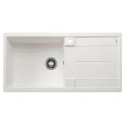 Blanco Single Bowl Left Hand Silgranit White METRAXL6SLW