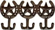 Urbalabs Western Cast Iron Rustic Country Wall Hooks Coat or Key Holder Wall