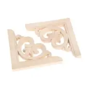 12cm*12cm Woodcarving Corner Decal Furniture DIY Home Onlay Applique Decoration