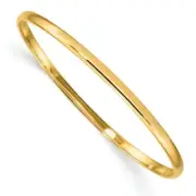 14k 14kt Yellow Gold Slip-on 5.5 Baby Bangle Bracelet 5.5 inch X 3mm