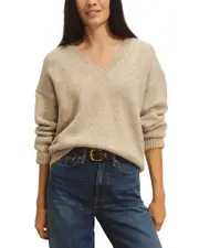 Buck Mason Highland Alpaca Blend Boxy V Neck Sweater