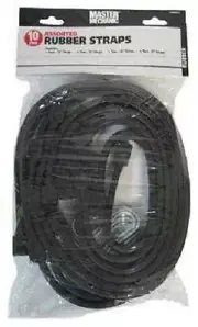 (6) BOXER MM26 10 PK ASST RUBBER EPDM BUNGEE CORD STRAPS