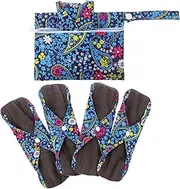 Anneome Pcs Bamboo Sanitary Pads Reusable Breast Pads for Mom Leak Washable Menstrual Carry Pouch