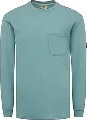 [TICOMELA] FR Shirts for Men Flame Resistant Shirt NFPA2112/CAT2 7oz Fire Retardant Men's Long Sleeve Henley Shirts