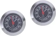 2pcs Analog Round Mechanical Hygrometer Gauge for Humidor Accurate Humidity Measurement Tool Compact Design for Enthusiasts and Musicians No Batteries Required