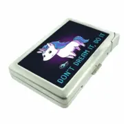 Unicorn Dream Em1 Cigarette Case with Built in Lighter Metal Wallet