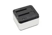 Simplecom Dual Bay USB 3.0 Aluminium Docking Station for 2.5in and 3.5in Hard Drive - Silver (SD322SL)