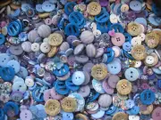 9-30mm Pretty Lilac Blue Floral Cutouts Sewing Buttons RANDOM 100 pcs BULK LOT