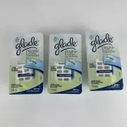 GLADE PLUGINS SCENTED GEL WARMER WITH REFILL ~ 3 PACKS, CLEAN LINEN SCENT, NOS