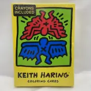Keith Haring Coloring Cards, Set of 10 Note Cards w/Envelopes. NIB. Sealed.