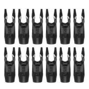 12 Pack Archery Arrow Nocks 3.2mm ID Glue on Arrow Shaft Plastic Nocks Black