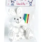 White Colour in Craft Toy Rabbit & Marker Pens in PVC Bag