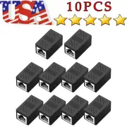 10 Pcs RJ45 Inline Coupler Cat6/Cat5e Ethernet Network Cable Extender Connector
