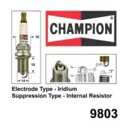 4x New CHAMPION Performance Driven Quality Iridium Spark Plug For Subaru #9803