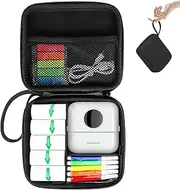 HuiJuKeJi Mini Sticker Printer Case,High-Capacity Hard Protective Box for X5/Phomemo M02/T02 Printer,Portable Carrying Case Suitable for Thermal Inkless Photo Printer,Instant Camera,Label Marker