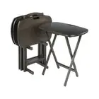 Winsome Lucca Snack Folding Table Set 22.8" x 15.6" Oyster Gray (16577)
