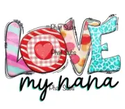 Sublimation Print Love My Nana Ready to Press Heat Transfer