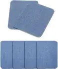6 Pack Iron-On Denim Cotton Patches, Light Blue, No Sew, 4.9" x 3.8" for Clothes