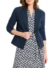 Nic+Zoe Seasonless Cotton Double Pocket Blazer