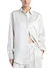 Proenza Schouler White Label Raven Satin Shirt