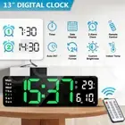 Large Digital Big Jumbo LED Wall Desk Clock Display With Calendar Temperature