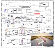 Quickie 28" Wingspan RC Model Airplane Plans & Templates PRINTED