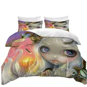 Windswept Lovely Steampunk Beautiful Girl at Sunset Quilt Cover