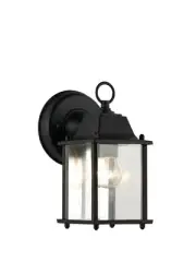 Trans Globe Lighting 40455 Purisima Mission 1 Light Lantern - Black