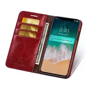 S3 Crazy Horse Texture Horizontal Flip Pu Leather Case For Iphone Xs Max With Card Slots and Wallet (Red)