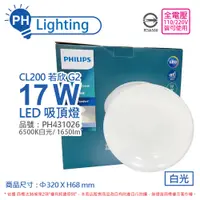 在飛比找松果購物優惠-【PHILIPS飛利浦】LED 若欣 CL200 17W 6