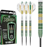 WINMAU Darts Xenon Series 90% Professional Tungsten Darts Set with Dart Flights and Dart Shafts (Stems) - Available Weights 18g Soft Tip 23g, 24g and 25g Steel Tip