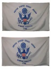 3x5 USCG Coast Guard 75 Denier 2ply Double Sided Polyester Flag 3'x5'