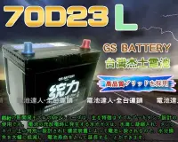 在飛比找Yahoo!奇摩拍賣優惠-☆電霸科技☆70D23L GS 杰士 統力 汽車電池 現代 