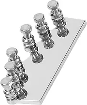 Kisangel Guitar String Ferrule Plate for Electric and Bass Guitars Lightweight Metal Bridge with High Hardness Easy to Install and Upgrading Instruments