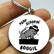 Funny Pet Animal Scoop Boogie Hot Hat Dress Cute Keychain