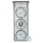 51cm Silver Outdoor Weather Station With Thermometer Barometer & Hygrometer By F