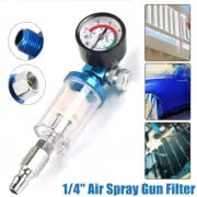 1/4" Spray Gun Air Regulator Gauge Air Pressure For Paint Gun Regulator Filter