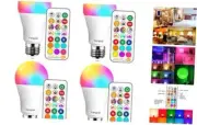 LED Light Bulbs 85W Equivalent 1200lm, RGB Color Changing Light Bulb, 6 Moods 4