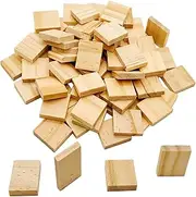 400 Pcs Wood Blank Letter Tiles, 0.8 x 0.7 Inch Unfinished Blank Wood Squares for DIY Craft, Decoration, Laser Engraving Carving