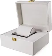 [CFZSALK] Watch Box Watch Holder Watch Box Leather Watch Case Watche Storage Jewelry Display Boxes For Women Watch Organizer Watch Case (Color : White) KeYJ