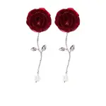 [Magda Butrym] Magda Butrym Rose-pearl Earrings ONE SIZE SILVER/RED
