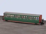 Peco GR-623A OO-9 Ffestiniog Railway Bowsider Long Coach Colonel Stephens Livery
